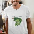 Youth Boy My Lucky Fishing-Shirt Bass Fish Dad Men's V-Neck T-Shirt