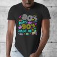 1980s 80's Baby 1990s 90's Made Me Birthday Nostalgia Vibes Men's V-Neck T-Shirt