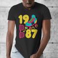 1987 Retro Raised In The 80s Old School Nostalgia Vibes Men's V-Neck T-Shirt 1987 Retro Raised In The 80s Old School Nostalgia Vibes Men's V-Neck T-Shirt
