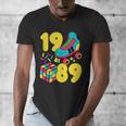 1989 Retro Raised In The 80s Old School Nostalgia Vibes Men's V-Neck T-Shirt