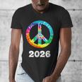 2026 Graduation Class Year Tie Dye Peace Sign Graduate Shirt Men's V-Neck T-Shirt