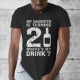 21st Birthday Dad Mom 21 Year Old My Daughter Squad Men's V-Neck T-Shirt