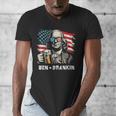4th Of July Franklin Ben Drankin American Dad Men Women Men's V-Neck T-Shirt 4th Of July Franklin Ben Drankin American Dad Men Women Men's V-Neck T-Shirt