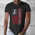 4th Of July US Flag Cheer Dad Shirt For Father's Cheer Men's V-Neck T-Shirt