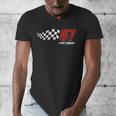 67 Pit Crew Six Seven Racing Birthday Race Car For Dad Mom Men's V-Neck T-Shirt