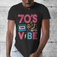70s Retro Style Roller Skate Cassette Music Nostalgia Men's V-Neck T-Shirt 70s Retro Style Roller Skate Cassette Music Nostalgia Men's V-Neck T-Shirt