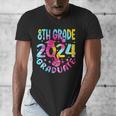 8th Grade Graduate 2024 Graduation Last Day Of School Tie Men's V-Neck T-Shirt
