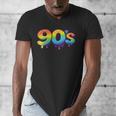 90s Retro Pop Art Rainbow Lips Nostalgia Costume 90s Men's V-Neck T-Shirt