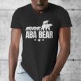 Aba Bear For Jewish Dad With Four Kids On Father's Day Men's V-Neck T-Shirt