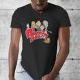 American Dad Show Logo With Family Cartoon Men's V-Neck T-Shirt