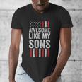 American Flag Dad Mom Awesome Like My Sons Men's V-Neck T-Shirt