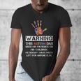 Autism Awareness Warning This Autism Dad T-Shirt Men's V-Neck T-Shirt