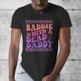 Baddie With A Dead Daddy Dead Dad Club Baddie On Back Men's V-Neck T-Shirt
