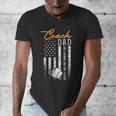 Baseball Coach Dad Like A Normal Dad Only Cooler USA Flag Men's V-Neck T-Shirt