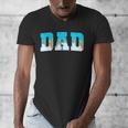Baseball Dad Ice Cream Drip Happy Fathers Day Men's V-Neck T-Shirt