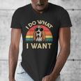 Basset Hound Shirts I Do What I Want Basset Hound Dad Men's V-Neck T-Shirt