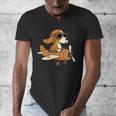 Beagle Flying a Plane Pilot Airplane Dog Mom Dad Men's V-Neck T-Shirt