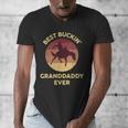 Best Buckin' Granddaddy Western Rodeo Cowboy Bucking Horse Men's V-Neck T-Shirt
