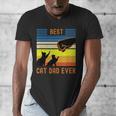 Best Cat Dad Ever Fist Bump For Fur Daddies Men Women Girls Kids Men's V-Neck T-Shirt