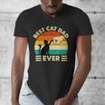 Best Cat Dad Ever Cat Lover Kitten Owner Kitty Men's V-Neck T-Shirt