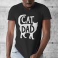 Best Cat Dad Fathers Day Men Kitty Daddy Papa Christmas Meow Men's V-Neck T-Shirt