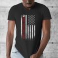 Best Dog Dad Ever American Flag For Best Father Men's V-Neck T-Shirt