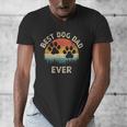 Best Dog Dad Ever Vintage Father's Day Dog Lover Men's V-Neck T-Shirt