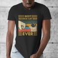 Best Siamese Cat Dad Ever Retro Vintage Sunset Men's V-Neck T-Shirt