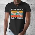 Best Wolf Dad Ever Men's V-Neck T-Shirt