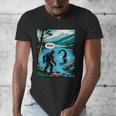 Bigfoot Sasquatch Loch Ness Monster Introvert Bruh Men's V-Neck T-Shirt
