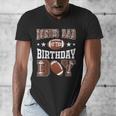 Bonus Dad Of The Birthday Boy Football Game Day Men's V-Neck T-Shirt
