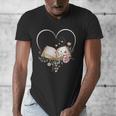 Book Lover Heart Shaped Reading Art Librarian Men's V-Neck T-Shirt