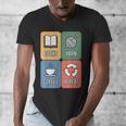 Books Yarn Coffee Repeat Crocheting Men's V-Neck T-Shirt
