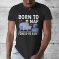 Born To Nap Forced To Exist Lazy Skeleton Couch Introverts Men's V-Neck T-Shirt