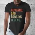 Bowler Husband Dad Bowling Legend Father's Day Men's V-Neck T-Shirt