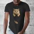 British Shorthair Cat Pocket Cat Mom Cat Dad Cat Lover Men's V-Neck T-Shirt