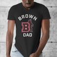 Brown University Bears Arched Dad Men's V-Neck T-Shirt