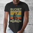 Bucket Dad Softball Dad Baseball Coach Father's Day Men's V-Neck T-Shirt Bucket Dad Softball Dad Baseball Coach Father's Day Men's V-Neck T-Shirt