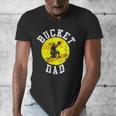 Bucket Dad Softball Dad Baseball Father's Coach Men's V-Neck T-Shirt Bucket Dad Softball Dad Baseball Father's Coach Men's V-Neck T-Shirt