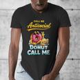 Call Me Antisocial Donut Pun Introvert Quote Men's V-Neck T-Shirt Call Me Antisocial Donut Pun Introvert Quote Men's V-Neck T-Shirt