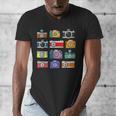 Camera Hand Drawn Old Nostalgia Retro Lens Styles Men's V-Neck T-Shirt