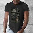 Camo Deer American Flag Graphic Hunting Men Dad Boys Men's V-Neck T-Shirt