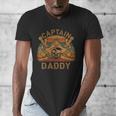 Captain Daddy Pirate Jolly Roger Flag Dad Halloween Men's V-Neck T-Shirt