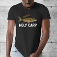 Carp Fish Pun Fishing Trip Fisherman Dad Holy Carp Men's V-Neck T-Shirt