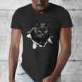 Cat Torn Cloth For Cat Lover Cat Dad Cat Mom Men's V-Neck T-Shirt