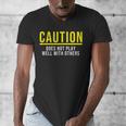 Caution Does Not Play Well With Others Introvert Men's V-Neck T-Shirt