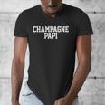 Champagne Papi Dad Father's Day Love Family Support Tee Men's V-Neck T-Shirt