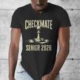 Checkmate Senior 2026 Chess Piece Class Of 2026 Graduation Men's V-Neck T-Shirt