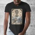 Cheer Dad Tarot Card Skeleton Cheerleading Fathers Day Men's V-Neck T-Shirt Cheer Dad Tarot Card Skeleton Cheerleading Fathers Day Men's V-Neck T-Shirt
