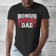 Cheer Stepdad Bonus Cheer Dad Red Men's V-Neck T-Shirt